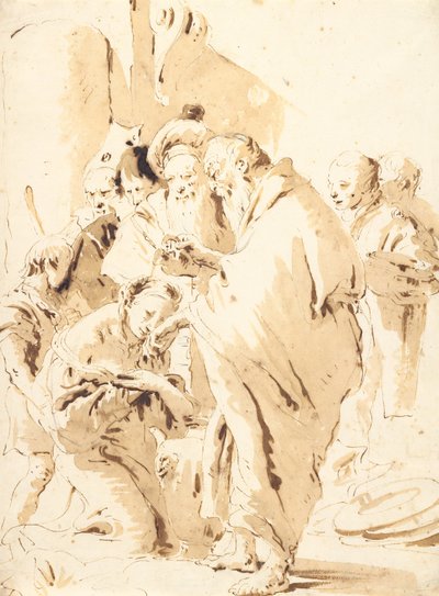 St Prosdocimus baptizing St Giustina by Giovanni Battista Tiepolo